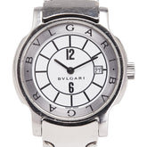 ブルガリ ソロテンポ デイト 腕時計 ST29S クオーツ ホワイト文字盤 ステンレススチール レディース BVLGARI 【中古】